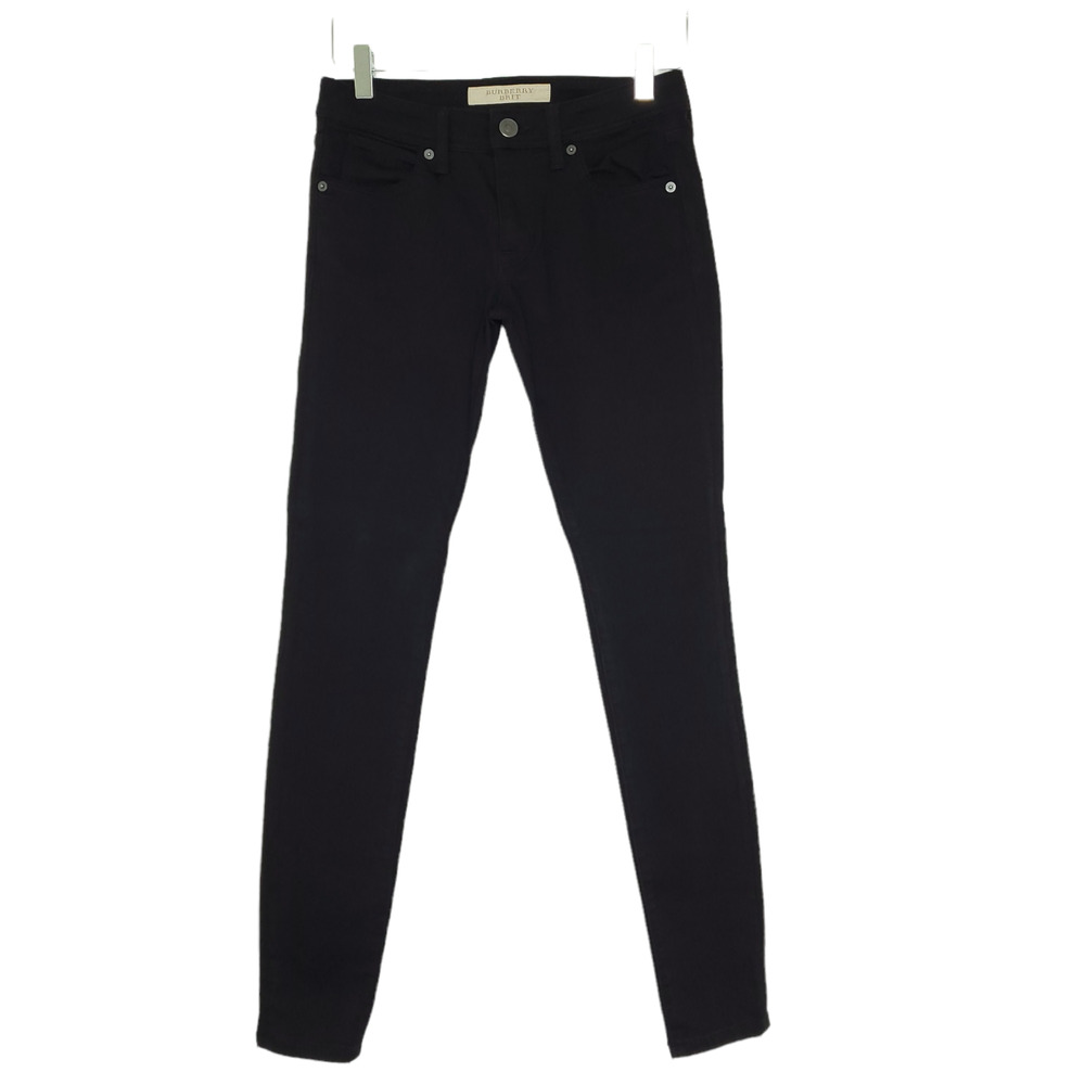 Burberry Brit Skinny Jeans W-27 Black Five-Pocket Stretch Y2K 90s